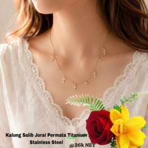 Kalung Salib Titanium Stainless Steel