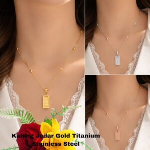 Kalung Jedar Gold Titanium Stainless Steel
