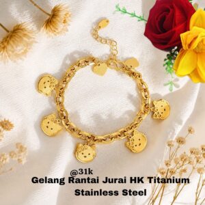 Gelang Rantai Jurai HK Titanium Stainless Steel