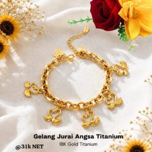 Gelang Jurai Angsa 18K Gold Titanium Stainless Steel