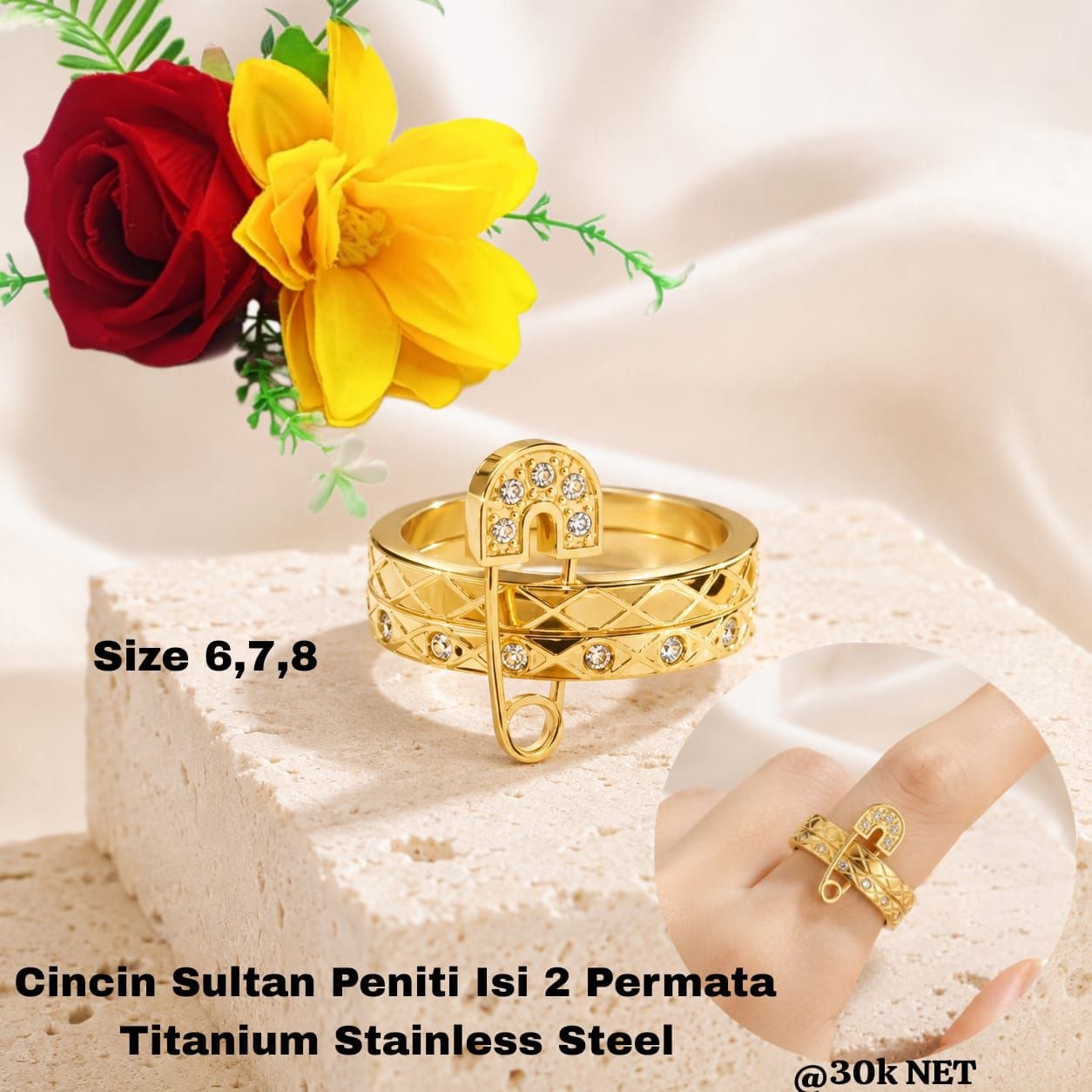 Cincin Mewah Titanium - Gambar 11