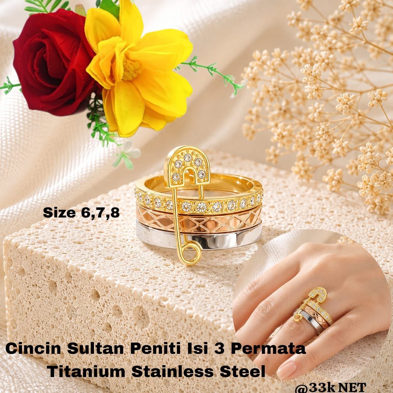 Cincin Mewah Titanium - Gambar 12