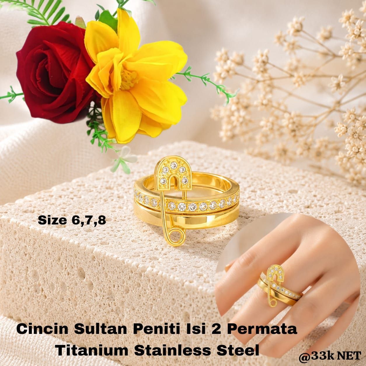 Cincin Mewah Titanium - Gambar 9