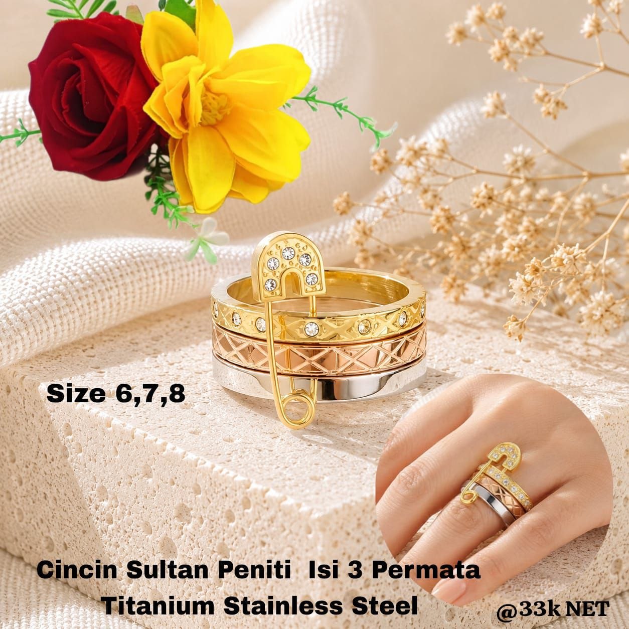 Cincin Mewah Titanium - Gambar 8