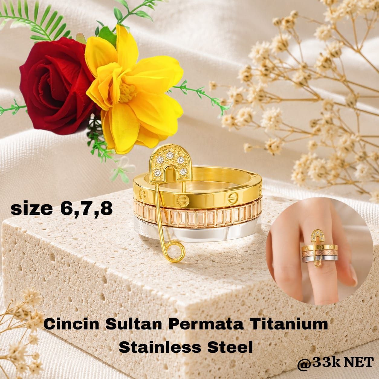 Cincin Mewah Titanium - Gambar 3