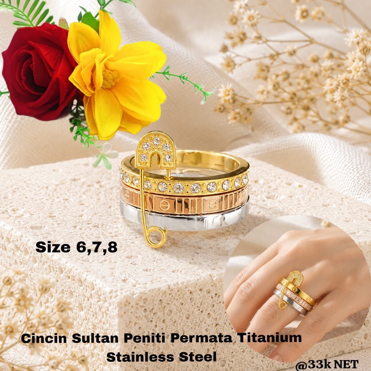 Cincin Mewah Titanium