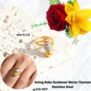 Cincin Varian Titanium Stainless Steel